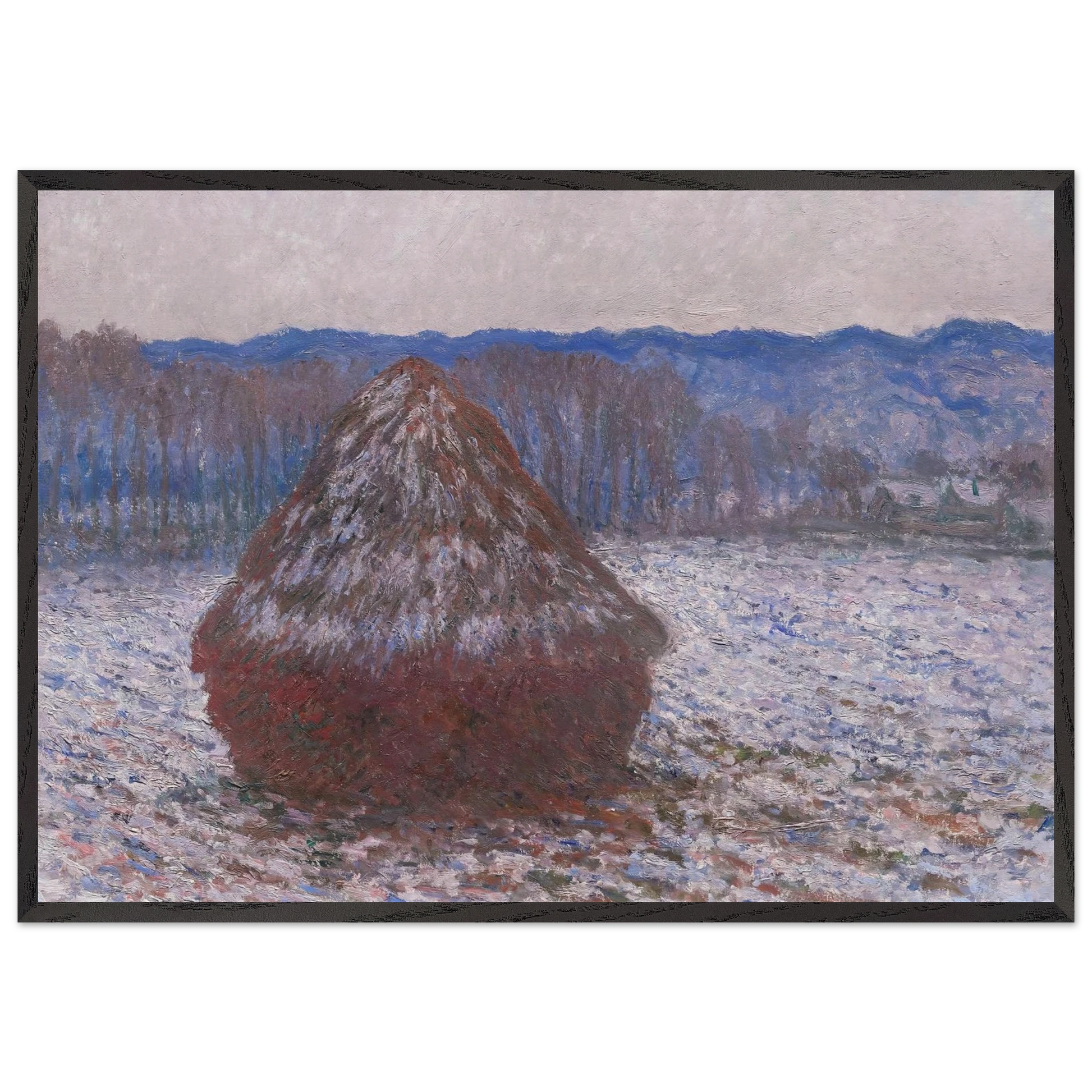 Stack of Wheat - claude monet Framed Art Print – Black Wooden Frame - Default Title - -Framed Art Print