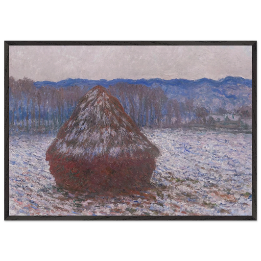 Stack of Wheat - claude monet Framed Art Print – Black Wooden Frame - Default Title - -Framed Art Print