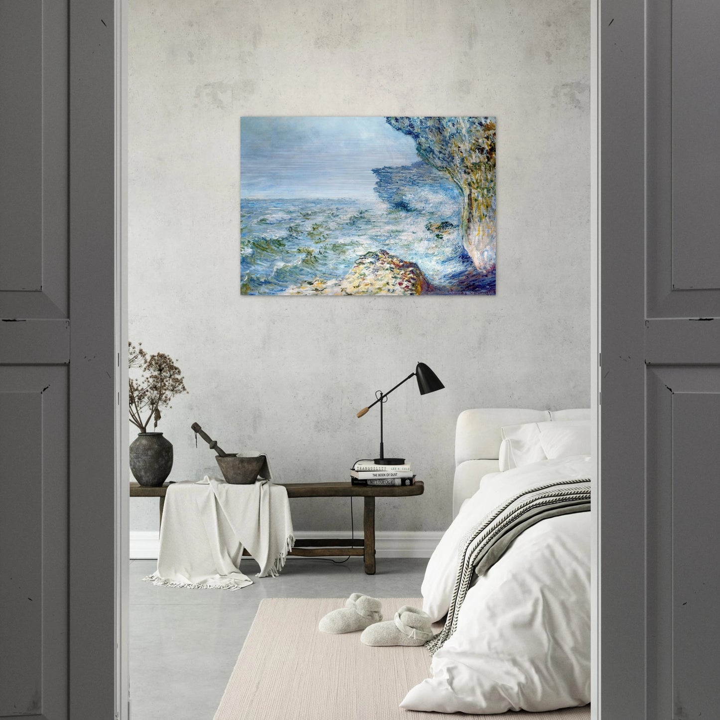The Sea at Fecamp - claude monet Brushed Aluminum Print - 70x100 cm / 28x40 inches | claude monet Aluminum Print | claude monet Prints