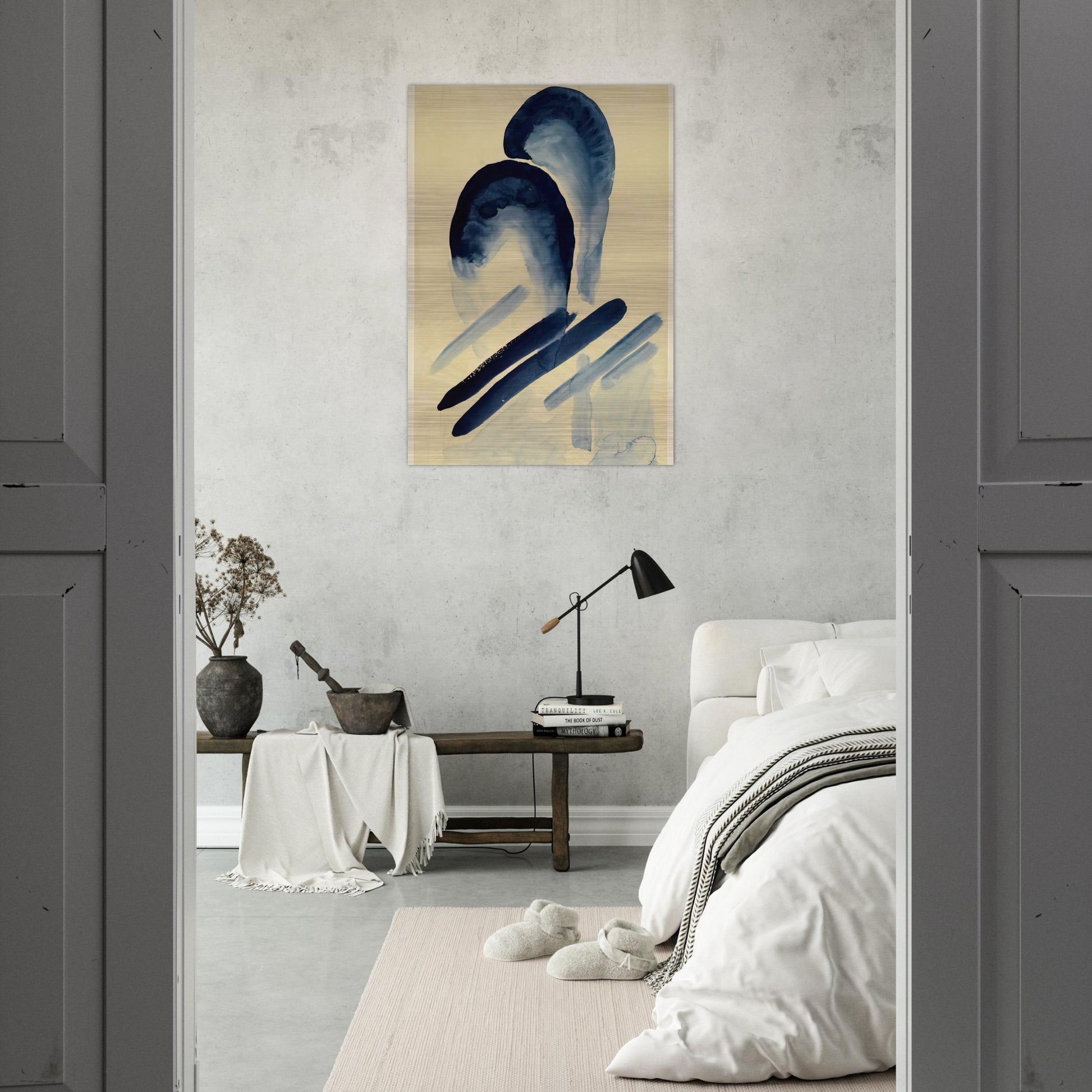 Blue-03 - Georgia O'Keeffe Brushed Aluminum Print - 70x100 cm / 28x40 inches | Georgia O'Keeffe Aluminum Print | Georgia O'Keeffe Prints