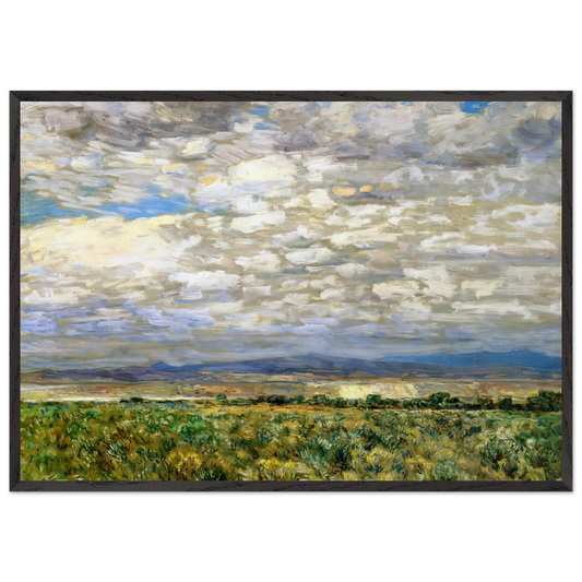 On the Snake River Oregon - Childe Hassam 70x100 cm / 28x40 inches Framed Art Print – Black Wooden Frame