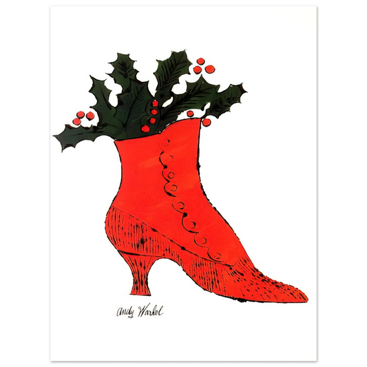 Andy Warhol - Untitled  red Boot Wit Holly  Fine Art Poster - 13x18 cm / 5x7 inches