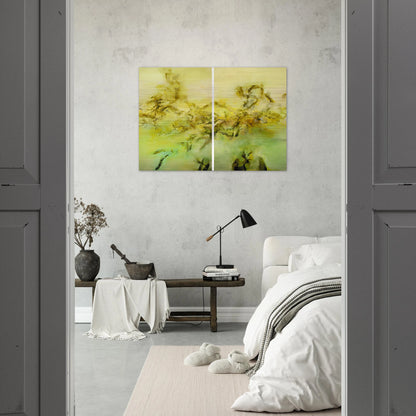 27 10 2002 2002 - Zao Wou-Ki Brushed Aluminum Print - 70x100 cm / 28x40 inches | Zao Wou-Ki Aluminum Print | Zao Wou-Ki Prints