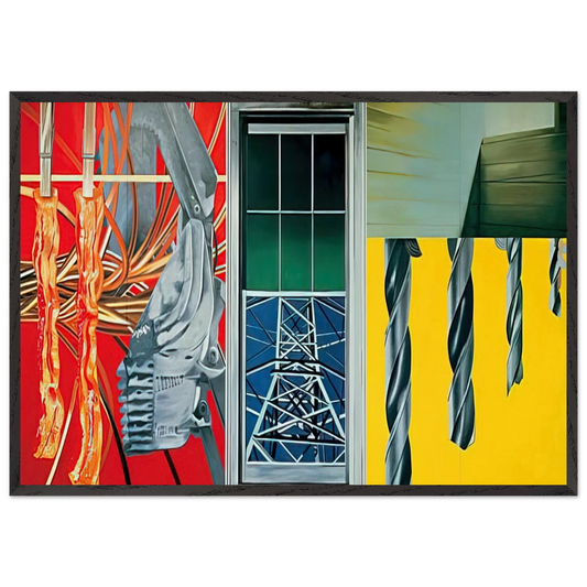 Industrial Cottage - James Rosenquist Framed Art Print – Black Wooden Frame - Default Title - -Framed Art Print