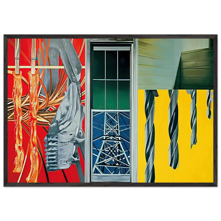 Industrial Cottage - James Rosenquist 70x100 cm / 28x40 inches Framed Art Print – Black Wooden Frame
