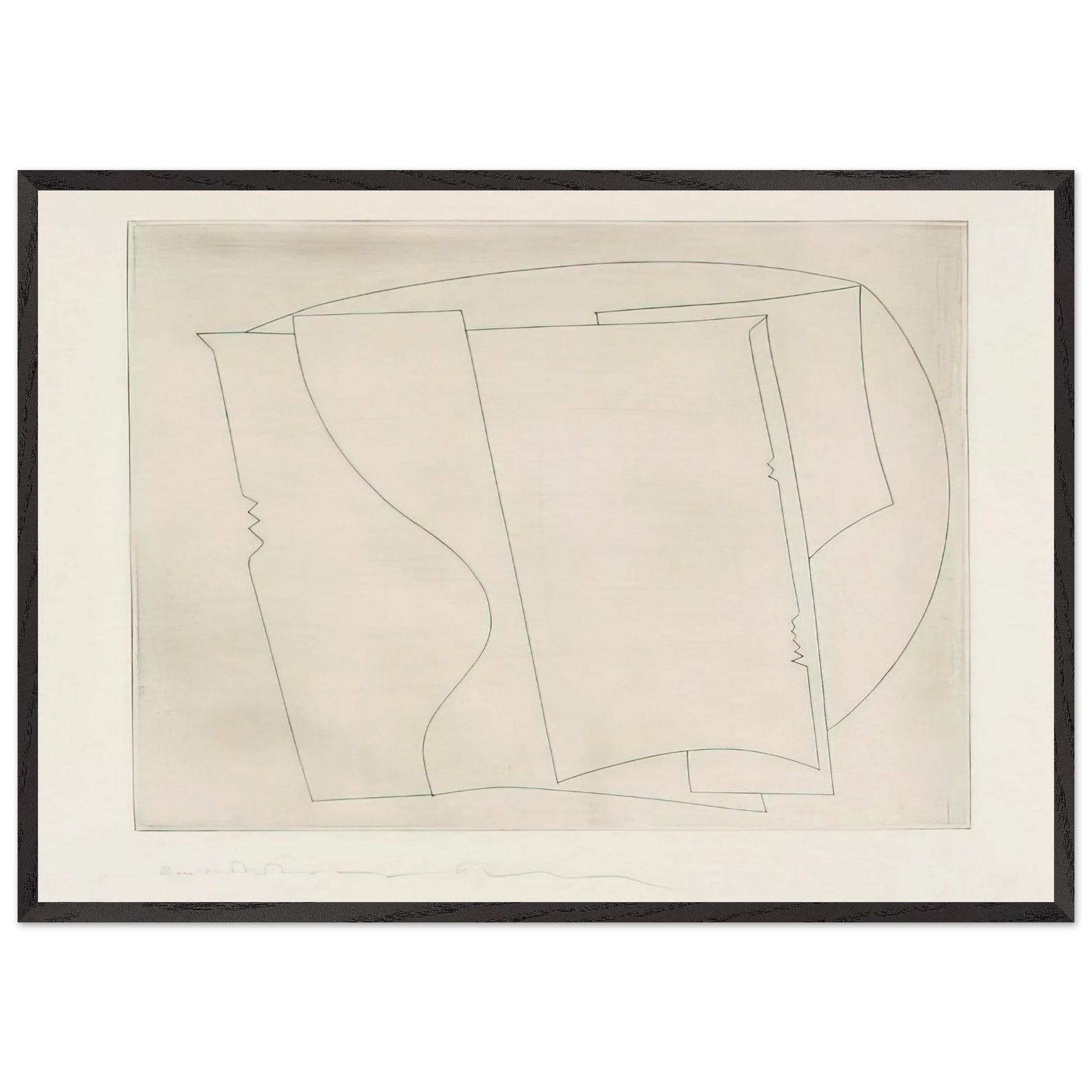 Ronco - 1967 - Ben Nicholson Framed Art Print – Black Wooden Frame - Default Title - -Framed Art Print