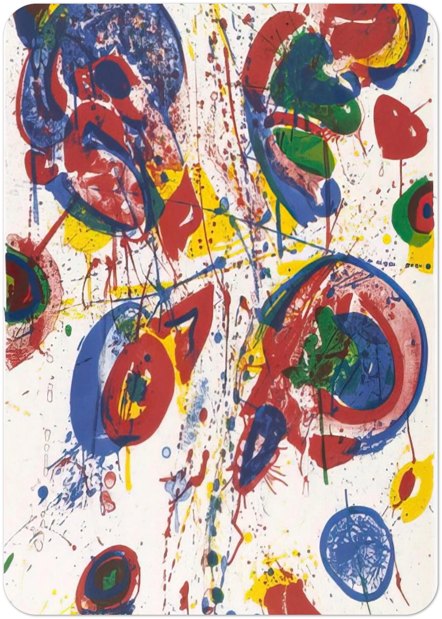 Bright Nothing By Sam Francis Pack of 10 Post Cards | Sam Francis Post Cards | A6 (10.5 x 14.8 cm) - 4.1 x 5.8 inches
