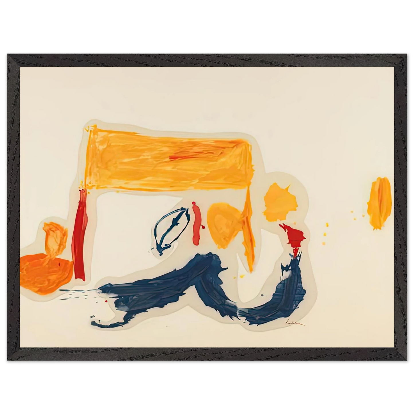 Helen Frankenthaler - Yellow Games, 1962- Wall Art - 28x40 inches / 70x70 cm - Canvas (Imperial) - -