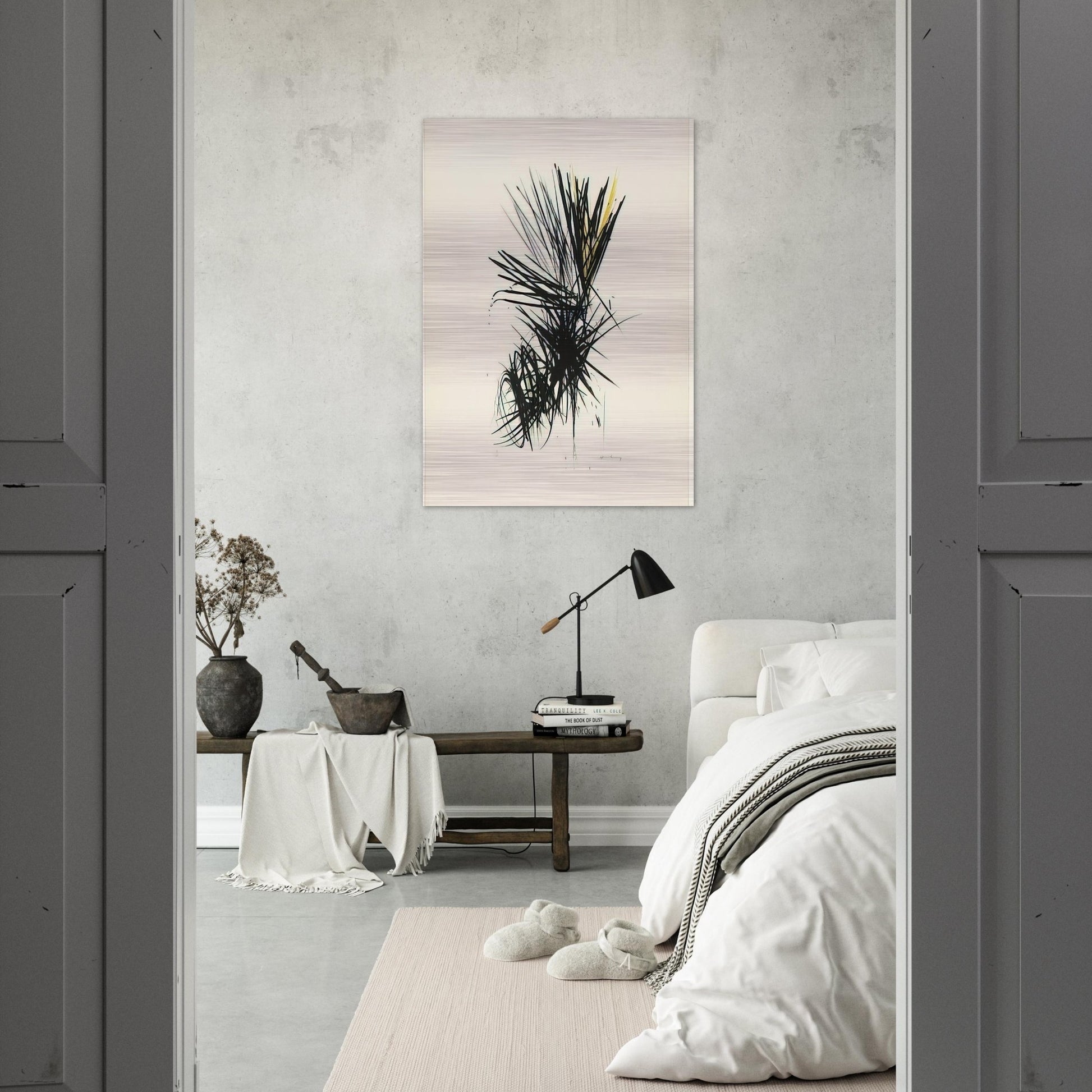 Untitled L 12 - 1957 - Hans Hartung Brushed Aluminum Print - 70x100 cm / 28x40 inches | Hans Hartung Aluminum Print | Hans Hartung Prints