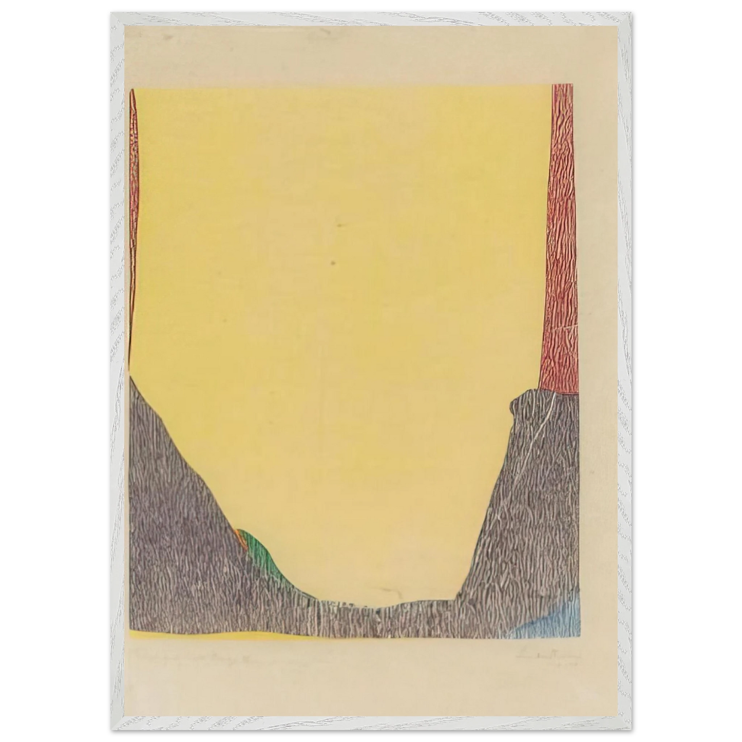 Helen Frankenthaler - East and Beyond - 1973 Wall art - 21x29.7 cm / 8x12" - Premium Wooden Framed Poster With Fine Art Paper - Black frame