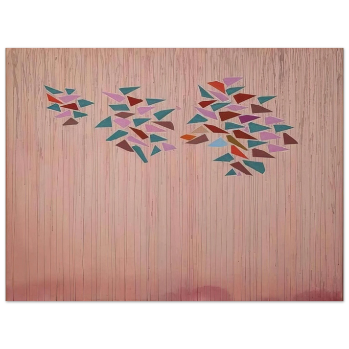 Robert Goodnough - Colors on Gray Pink - 1976  75x100 cm / 30x40inches Fine Art Poster