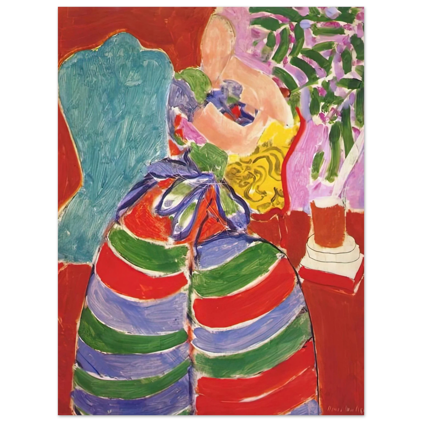 Henri Matisse - THE STRIPED DRESS 1938 Fine Art Poster - Default Title