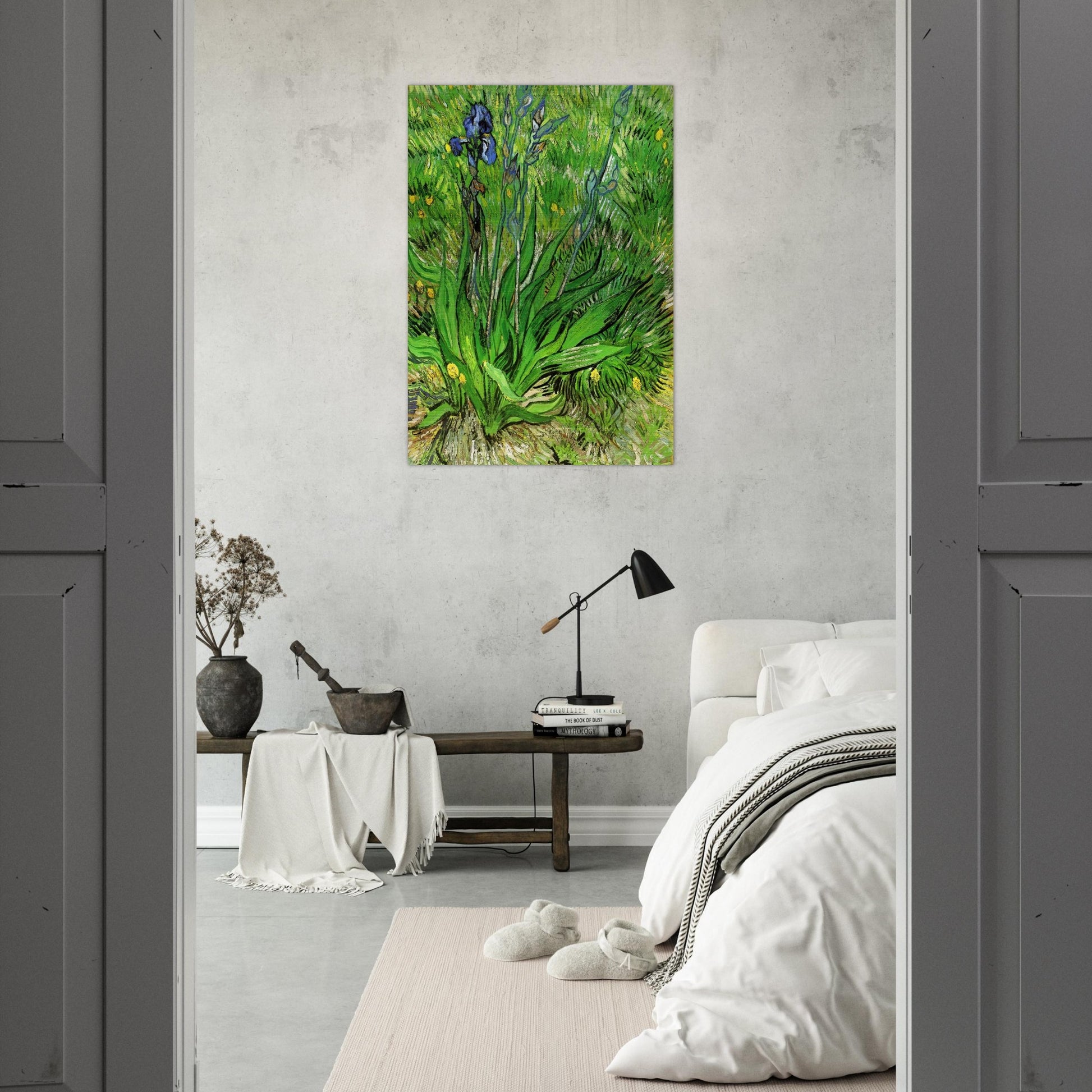 The Iris - Vincent van Gogh Brushed Aluminum Print - 70x100 cm / 28x40 inches | Vincent van Gogh Aluminum Print | Vincent van Gogh Prints