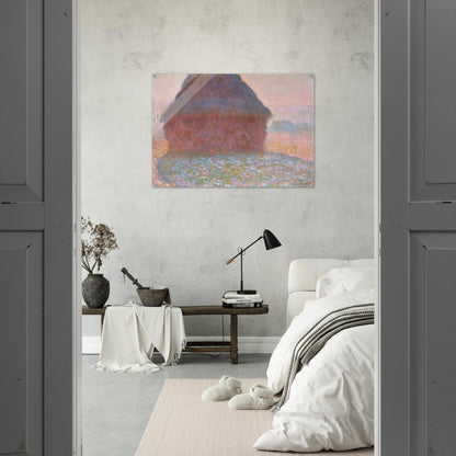 Grainstack in Sunshine - claude monet Acrylic Print - 70x100 cm / 28x40″ inches | claude monet Wall Art | claude monet Prints