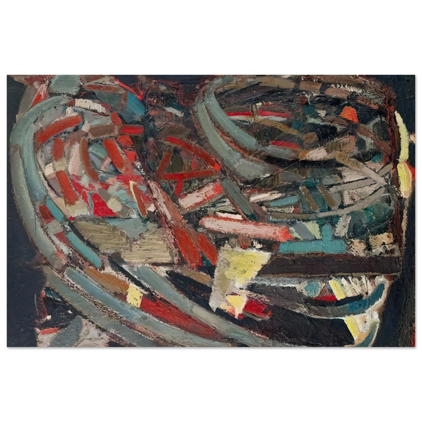 Nicolas de Stael - Composition - 1947 Fine Art Poster - 40x60 cm / 16x24 inches
