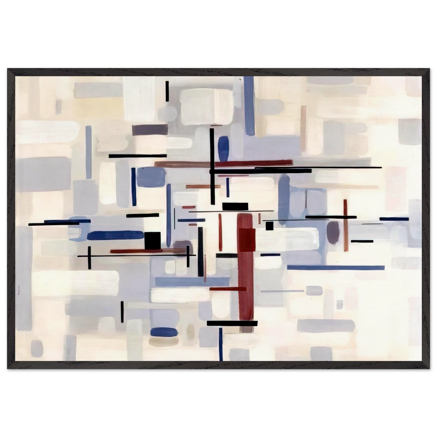 From Black to White Through Violet - 1948 - Bruno Munari Framed Art Print – Black Wooden Frame - Default Title - -Framed Art Print