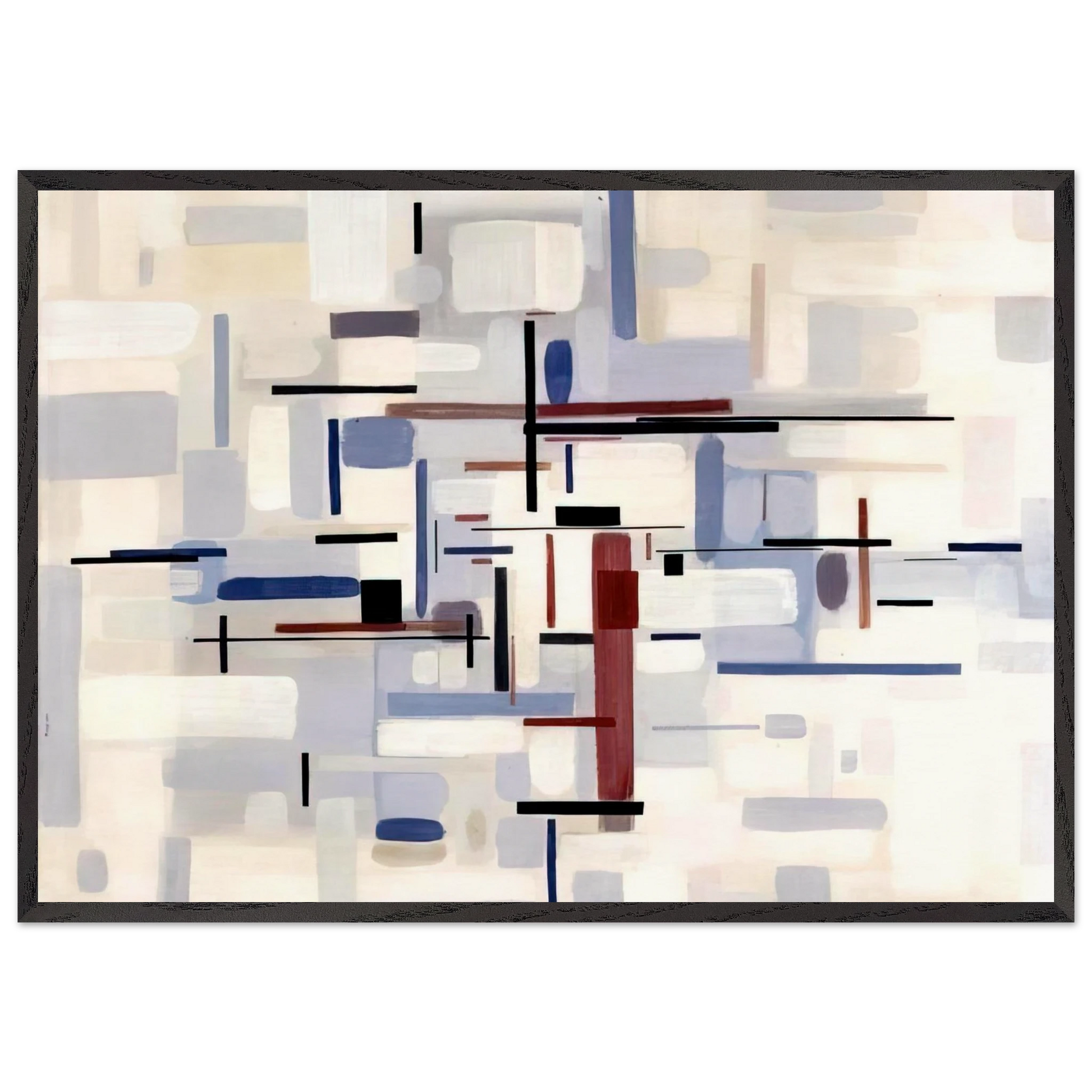 From Black to White Through Violet - 1948 - Bruno Munari Framed Art Print – Black Wooden Frame - Default Title - -Framed Art Print