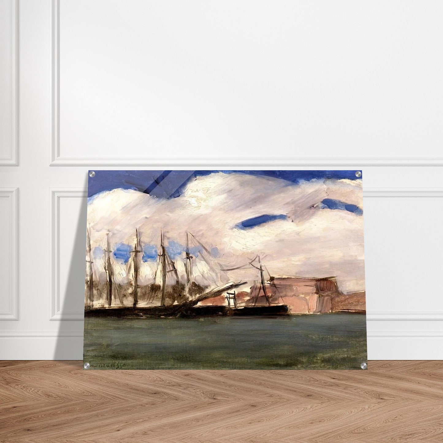 WHITE CLOUDS THE OLD PORT OF MARSEILLE 1918 - Henri Matisse Acrylic Print - 70x100 cm / 28x40″ inches
