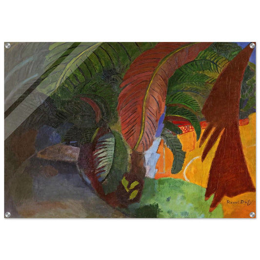 PALM TREES AT MARTIGUES HOMAGE TO GAUGUIN 1910 - Raoul Dufy Acrylic Print - 70x100 cm / 28x40″ inches