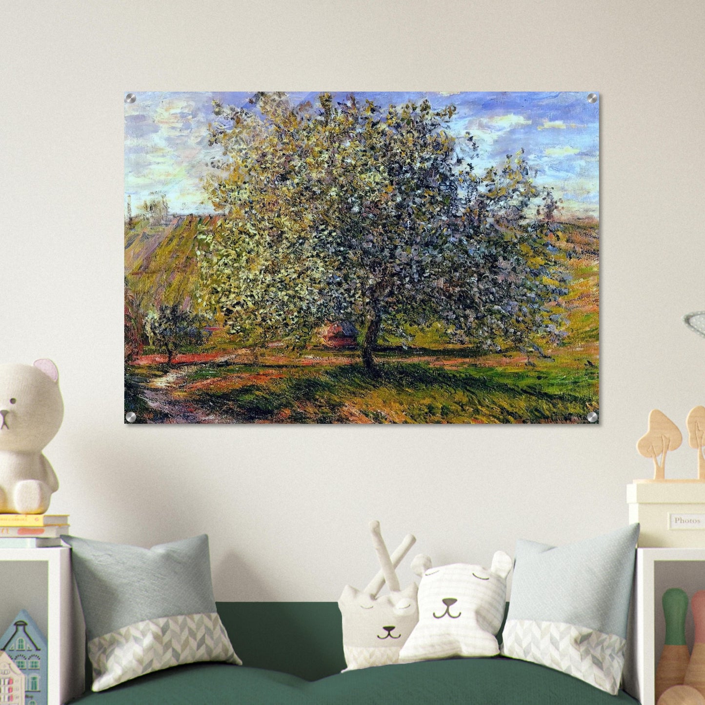 Tree in Flower near Vetheuil - claude monet Acrylic Print - 70x100 cm / 28x40″ inches | claude monet Wall Art | claude monet Prints