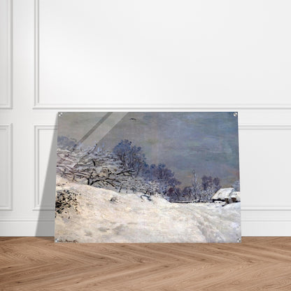 The Road in front of Saint-Simeon Farm in Winter - claude monet Acrylic Print - 70x100 cm / 28x40″ inches
