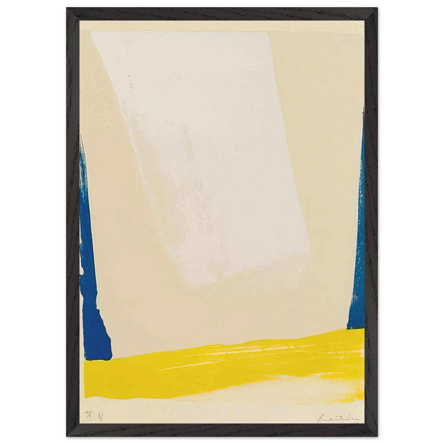 Helen Frankenthaler - White Portal - 1967 Wall art - 40x50 cm / 16x20 inches - Premium Wooden Framed Poster With Fine Art Paper - White frame