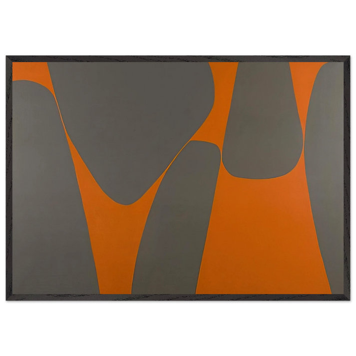 Magical Space Forms - 1962 - Lorser Feitelson 70x100 cm / 28x40 inches Framed Art Print – Black Wooden Frame
