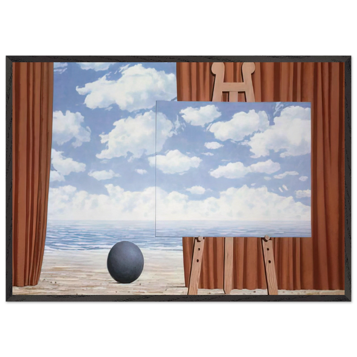 THE FAIR CAPTIVE 1965 - Rene Magritte 70x100 cm / 28x40 inches Framed Art Print – Black Wooden Frame