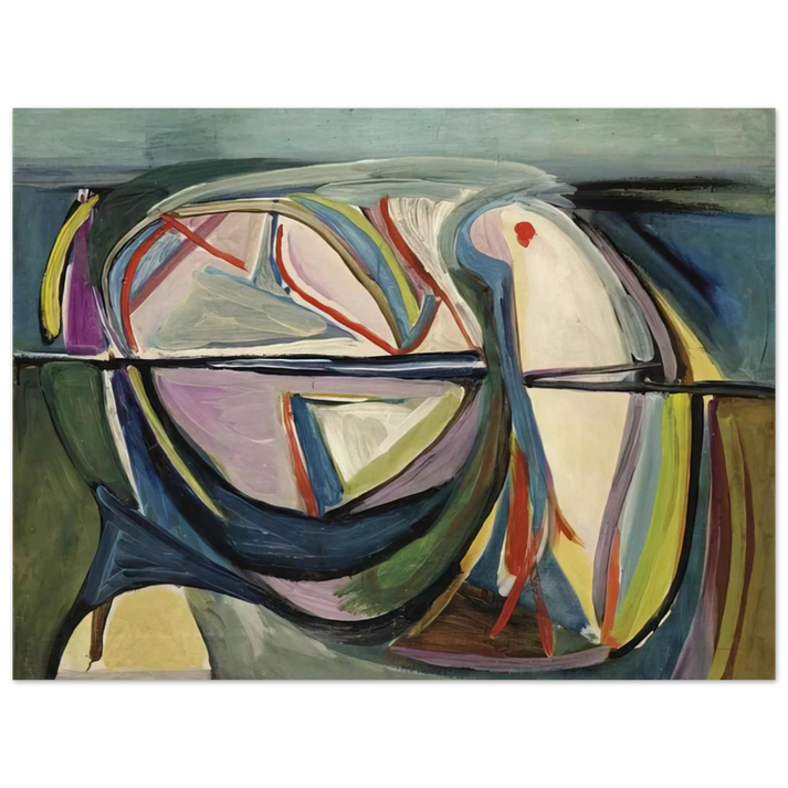 Bram van Velde - Untitled - 1948  75x100 cm / 30x40inches Fine Art Poster
