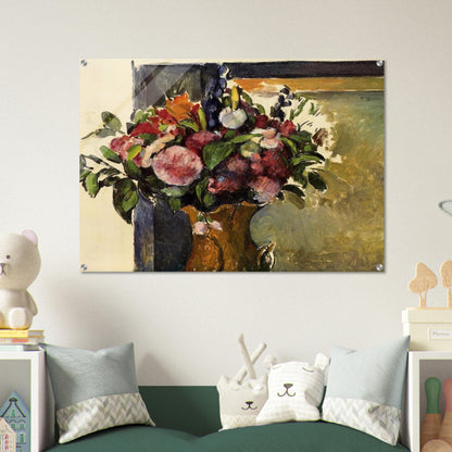 Flowers in a Vase - Paul Cézanne Acrylic Print - 70x100 cm / 28x40″ inches