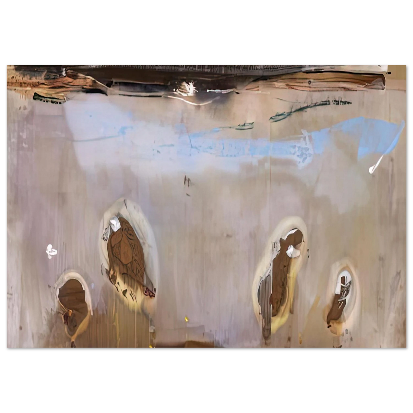 Helen Frankenthaler - Tethys, 1981- Wall Art - 30x40 cm / 12x16 inches - Premium Wooden Framed Poster With Fine Art Paper - Wood frame
