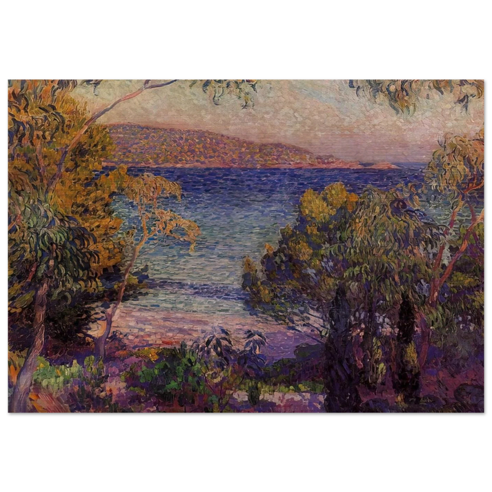 PINES AND EUCALYPTUS AT CAVELIERI 1905 - Theo van Rysselberghe Brushed Aluminum Print - 70x100 cm / 28x40 inches | Theo van Rysselberghe Aluminum Print | Theo van Rysselberghe Prints