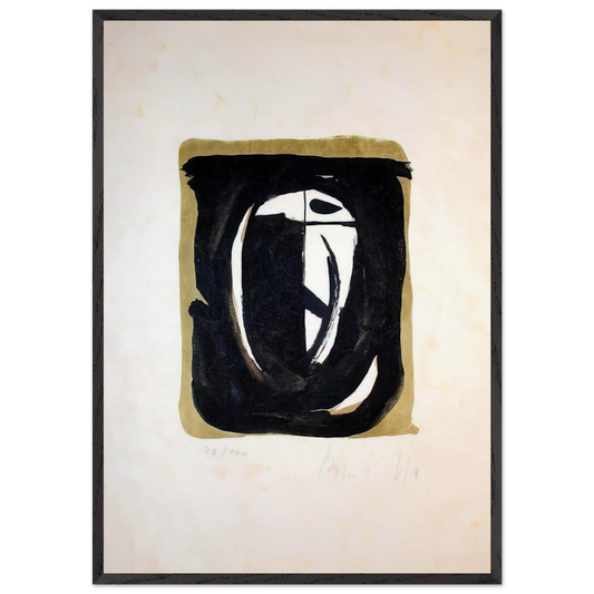 Untitled - 1975 N8 - Bram van Velde Framed Art Print – Black Wooden Frame - Default Title - -Framed Art Print