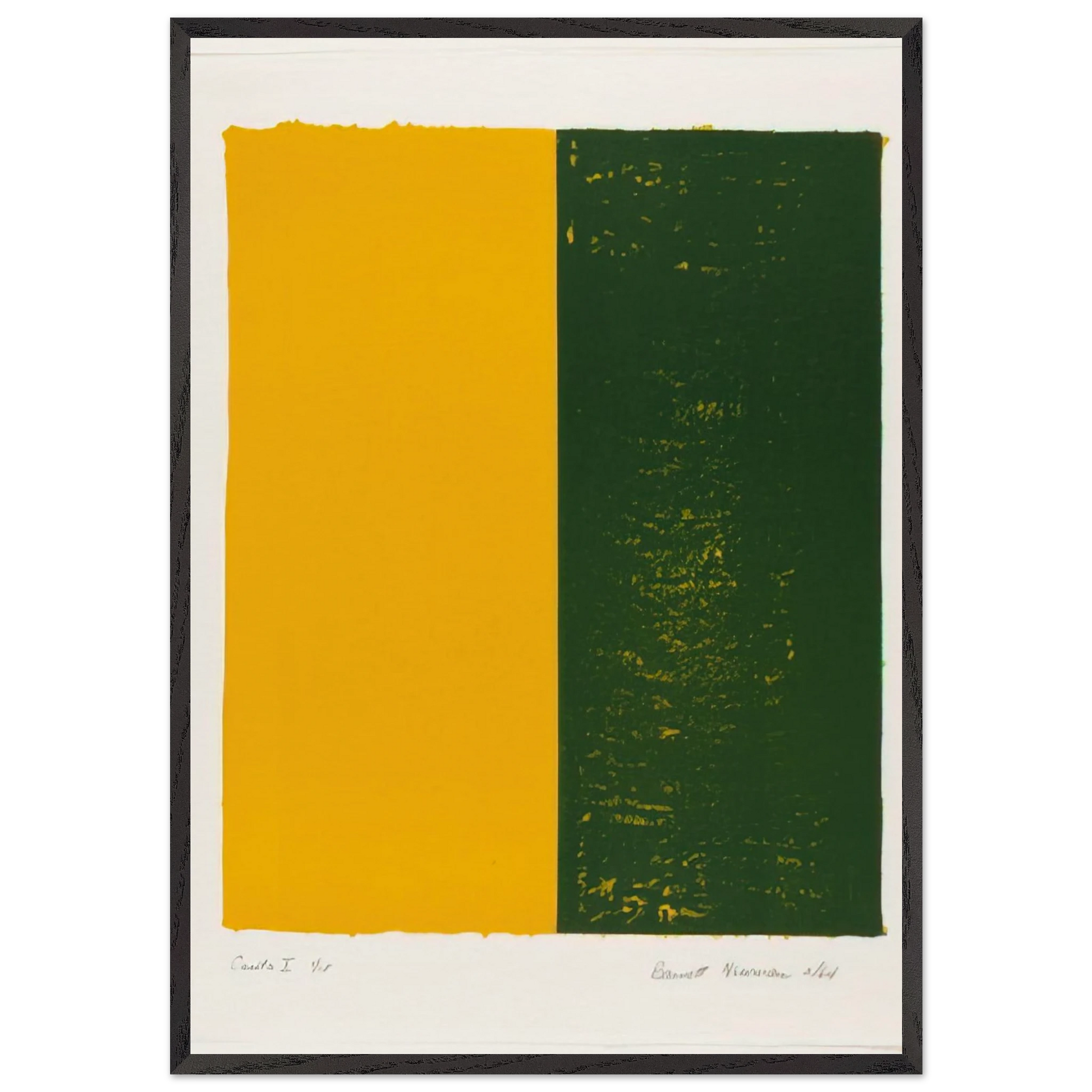 Canto X - Barnett Newman Framed Art Print – Black Wooden Frame - Default Title - -Framed Art Print