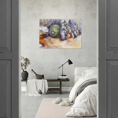 Still Life with Green Melon - Paul Cézanne Acrylic Print - 70x100 cm / 28x40″ inches