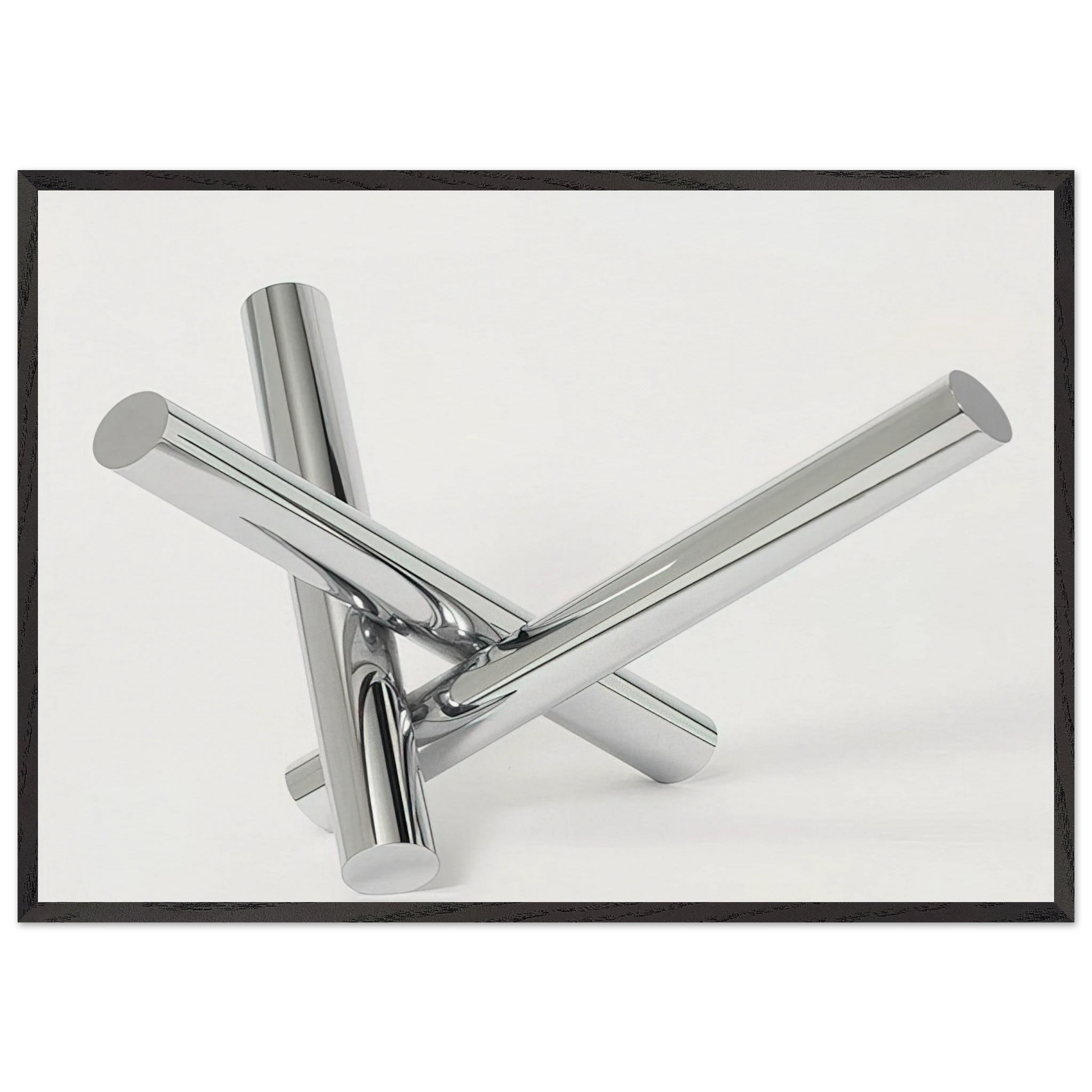 Einheit aus drei gleichen zylindern - 1966 - Max Bill Framed Art Print – Black Wooden Frame - Default Title - -Framed Art Print