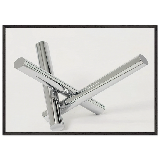 Einheit aus drei gleichen zylindern - 1966 - Max Bill Framed Art Print – Black Wooden Frame - Default Title - -Framed Art Print