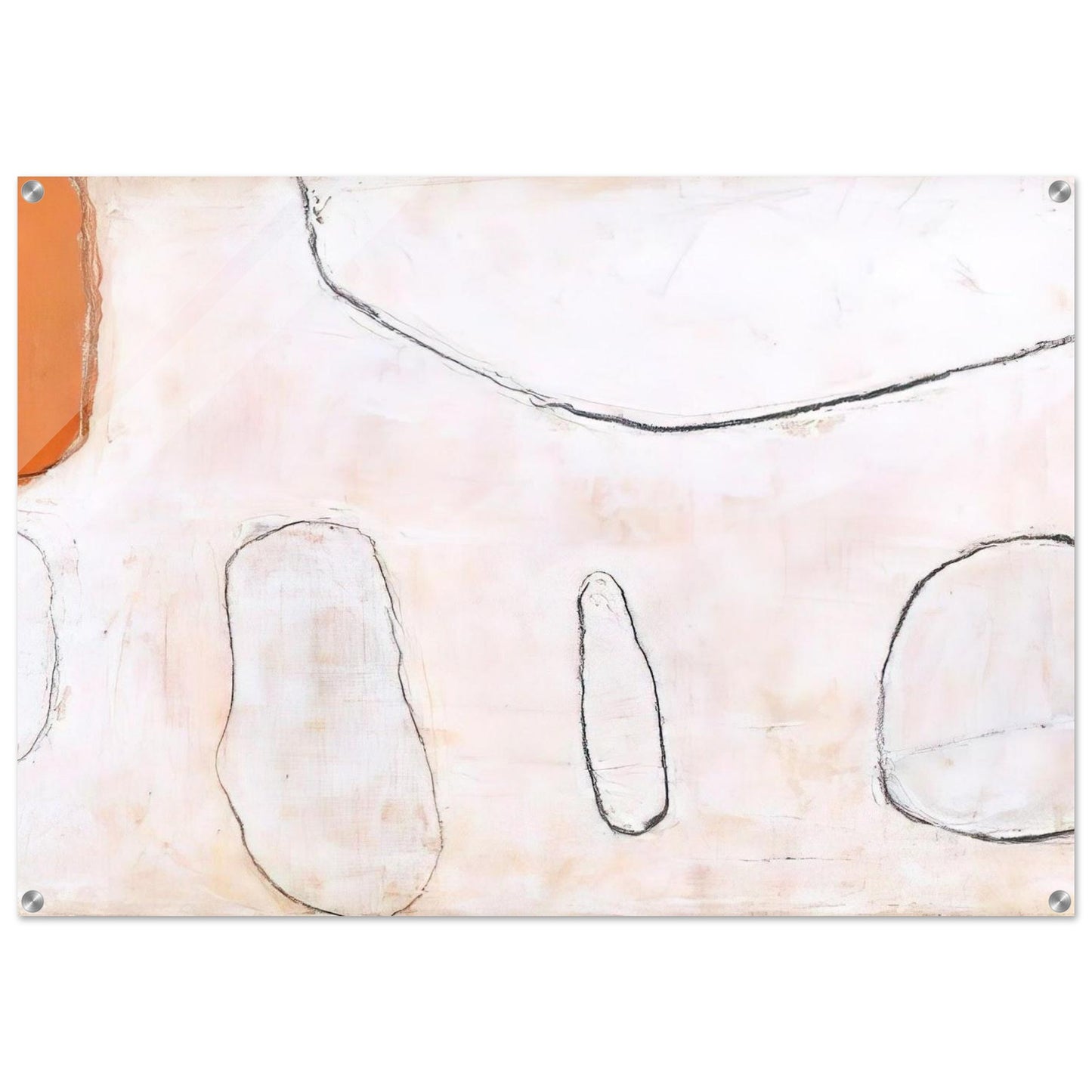 Orange and White - 1962 - William Scott Acrylic Print - 70x100 cm / 28x40″ inches | William Scott Wall Art | William Scott Prints