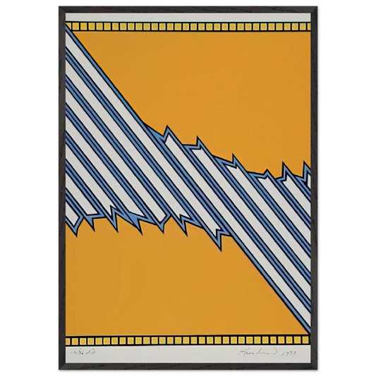 Greenwood - 1979 - Nicholas Krushenick Framed Art Print – Black Wooden Frame - Default Title - -Framed Art Print