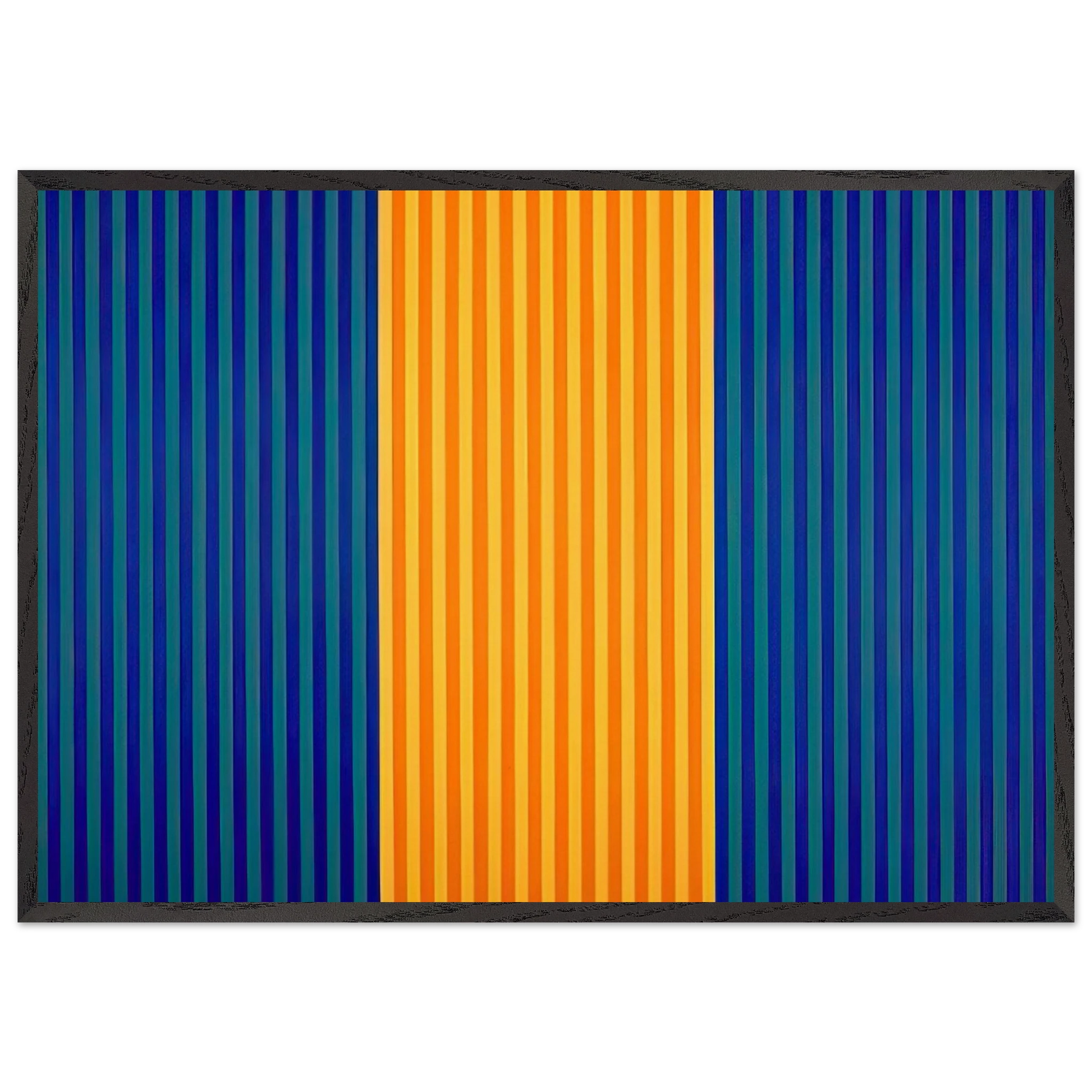 Toms Furnace - 1961 - Gene Davis Framed Art Print – Black Wooden Frame - Default Title - -Framed Art Print