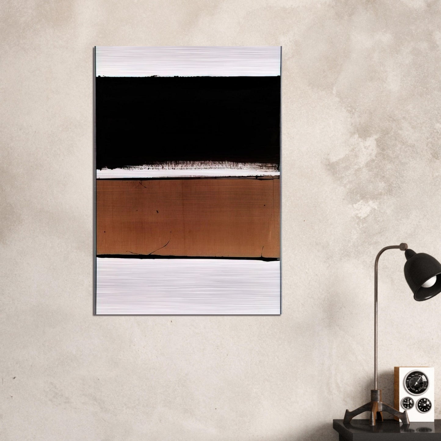 B-Walnut Stain - 1998 - Pierre Soulages Brushed Aluminum Print - 70x100 cm / 28x40 inches | Pierre Soulages Aluminum Print | Pierre Soulages Prints