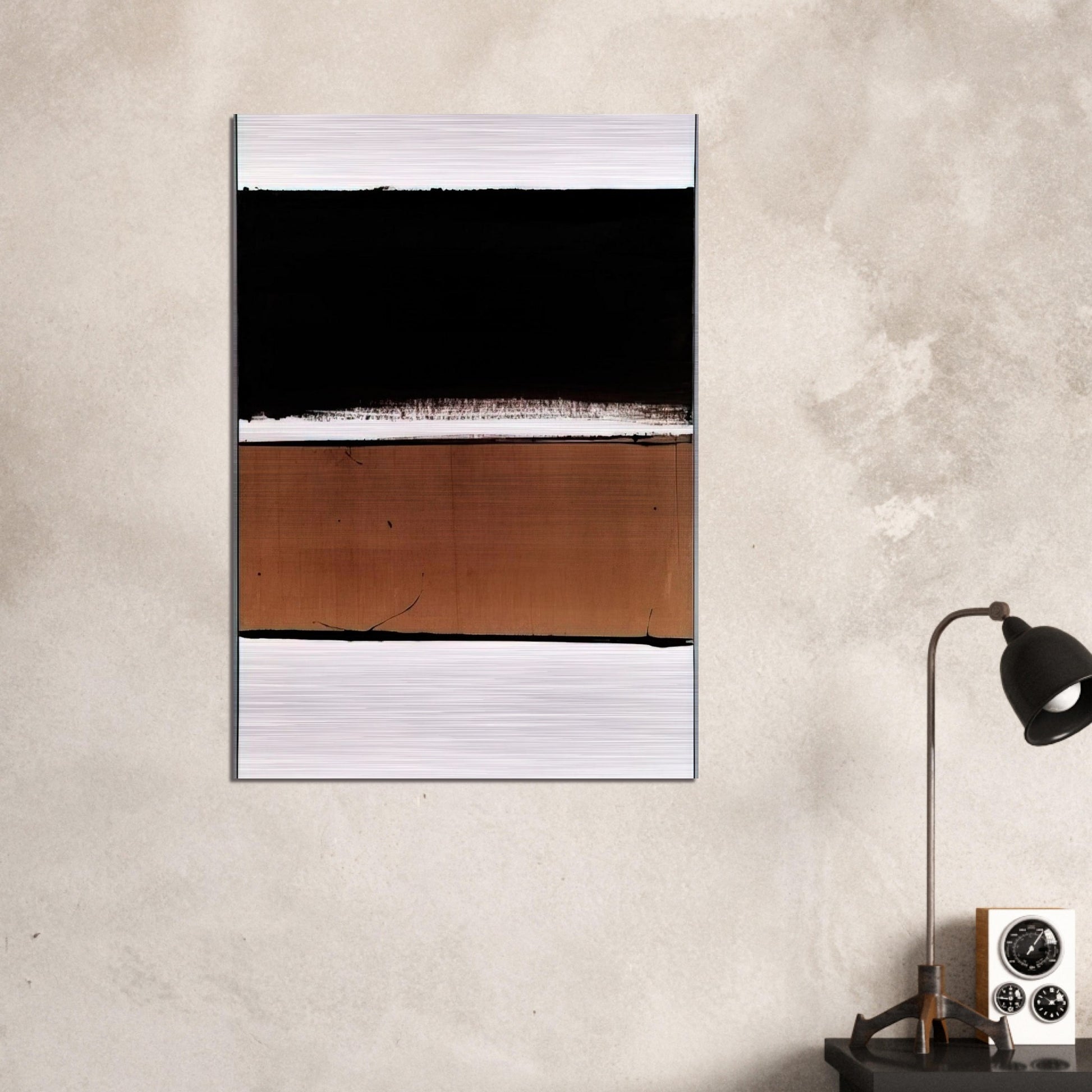 B-Walnut Stain - 1998 - Pierre Soulages Brushed Aluminum Print - 70x100 cm / 28x40 inches | Pierre Soulages Aluminum Print | Pierre Soulages Prints