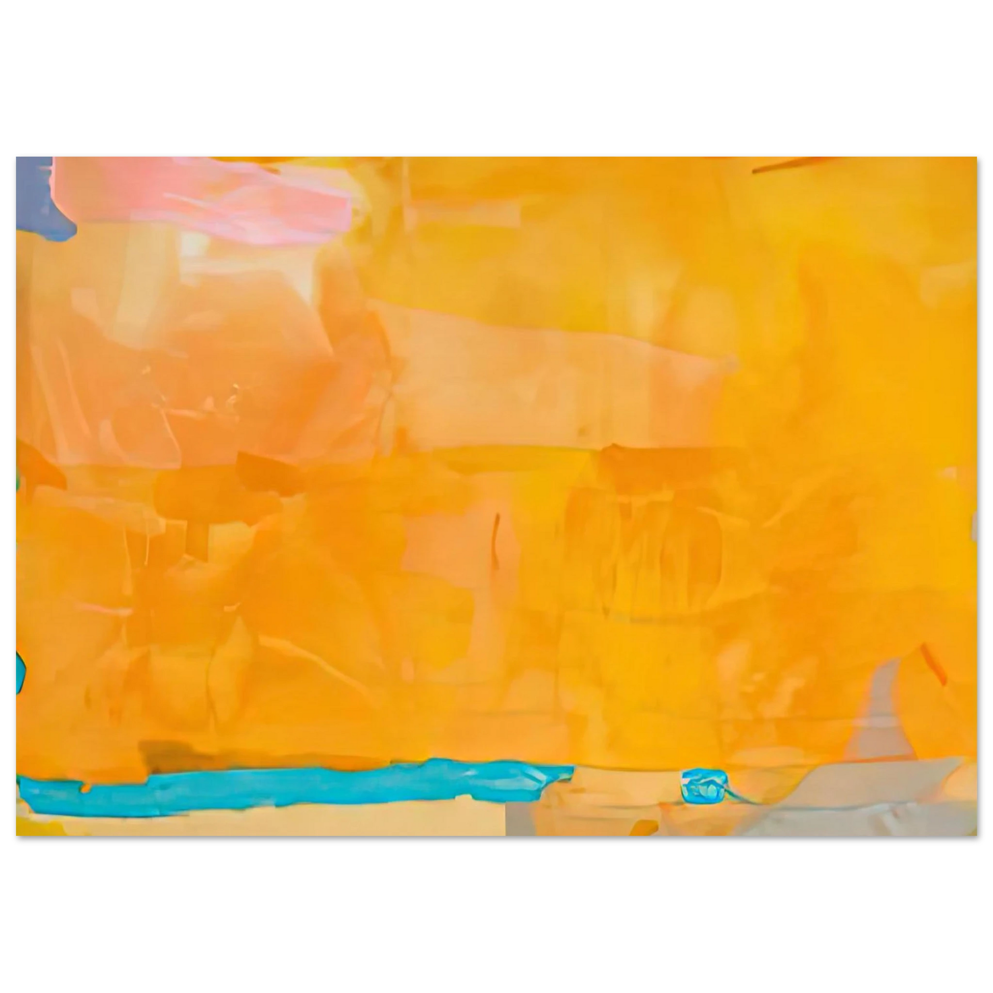 Helen Frankenthaler - Royal Fireworks, 1975- Wall Art - 21x29.7 cm / 8x12" - Premium Wooden Framed Poster With Fine Art Paper - White frame