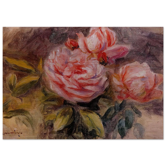Roses - Pierre-Auguste Renoir Brushed Aluminum Print - 70x100 cm / 28x40 inches | Pierre-Auguste Renoir Aluminum Print | Pierre-Auguste Renoir Prints
