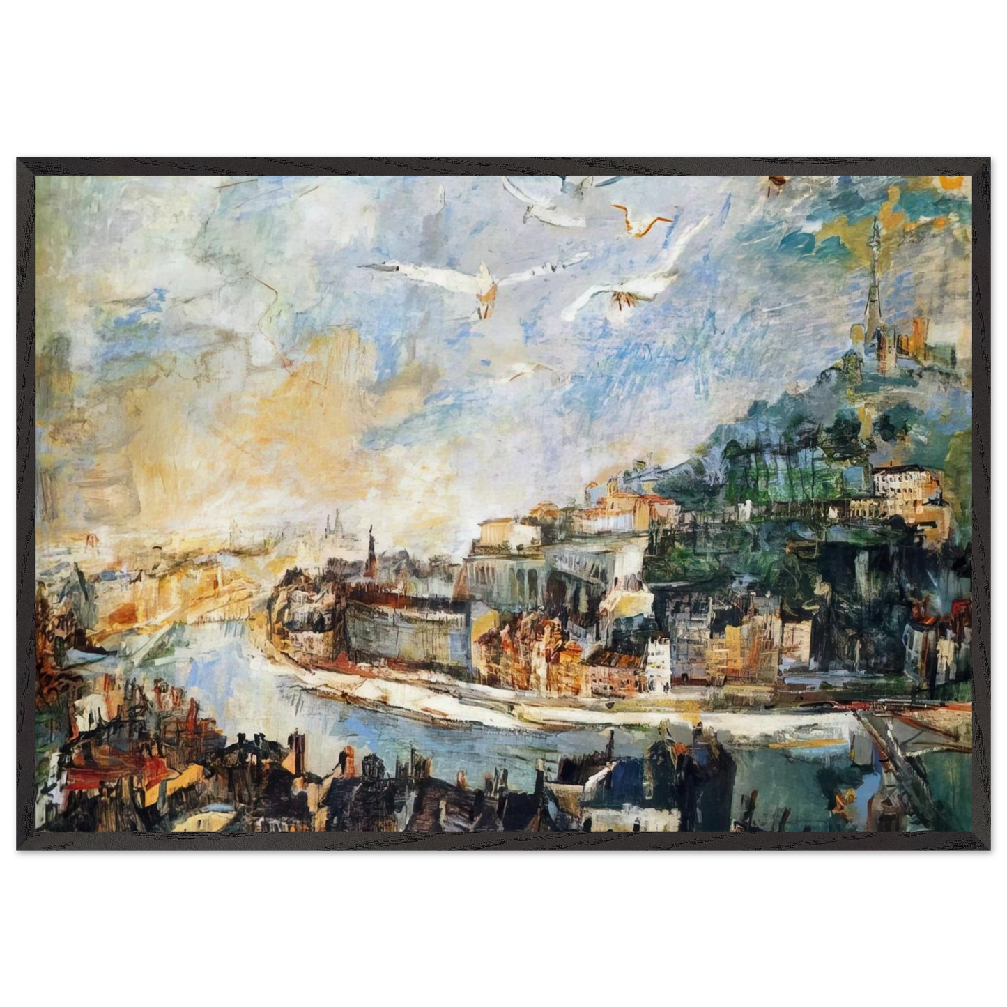 NOTDETECTED235882 - OSKAR KOKOSCHKA Framed Art Print – Black Wooden Frame - Default Title - -Framed Art Print