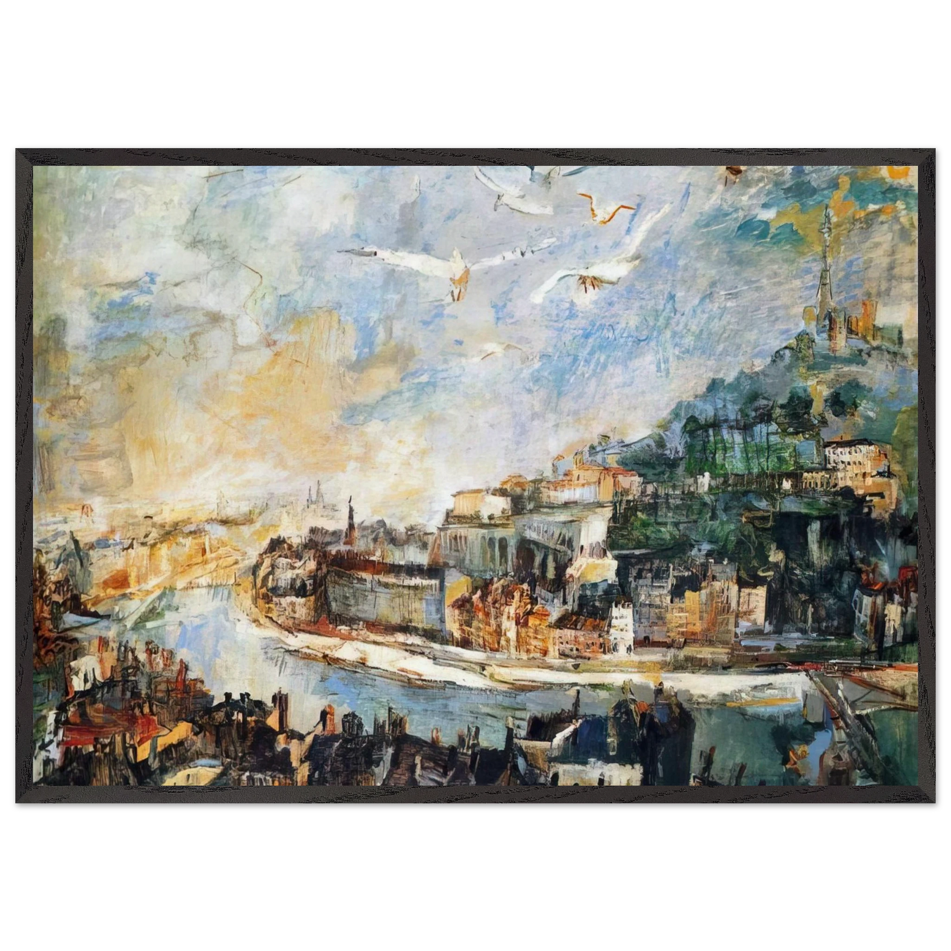 NOTDETECTED235882 - OSKAR KOKOSCHKA Framed Art Print – Black Wooden Frame - Default Title - -Framed Art Print