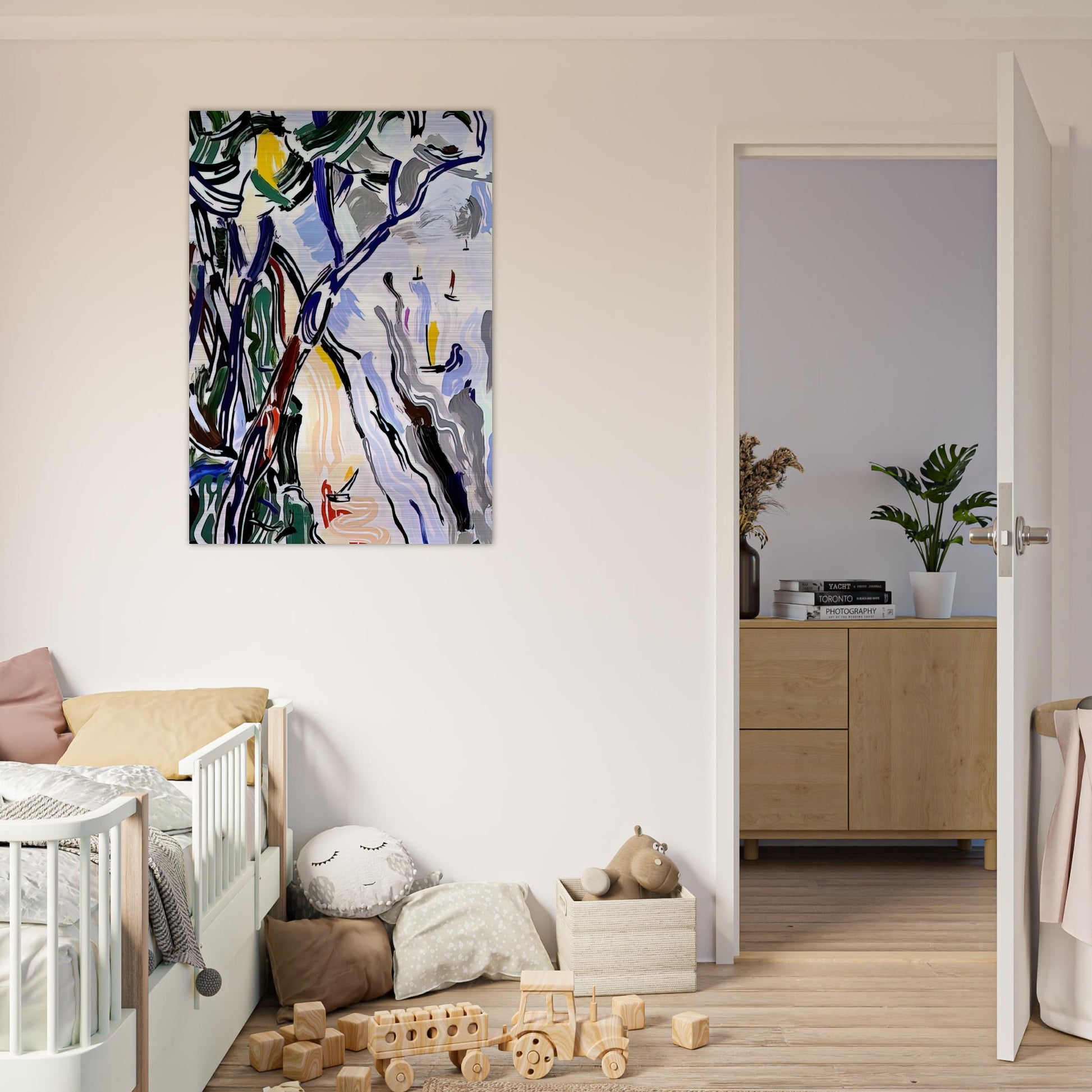 SAILBOATS 1985 - Roy Lichtenstein Brushed Aluminum Print - 70x100 cm / 28x40 inches | Roy Lichtenstein Aluminum Print | Roy Lichtenstein Prints