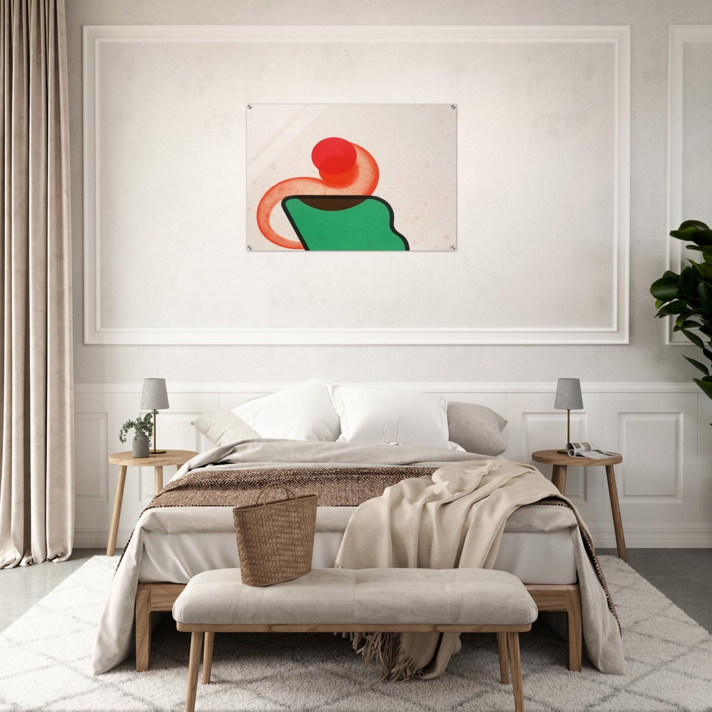 Bedroom - 1968 - Howard Hodgkin Acrylic Print - 70x100 cm / 28x40″ inches | Howard Hodgkin Wall Art | Howard Hodgkin Prints