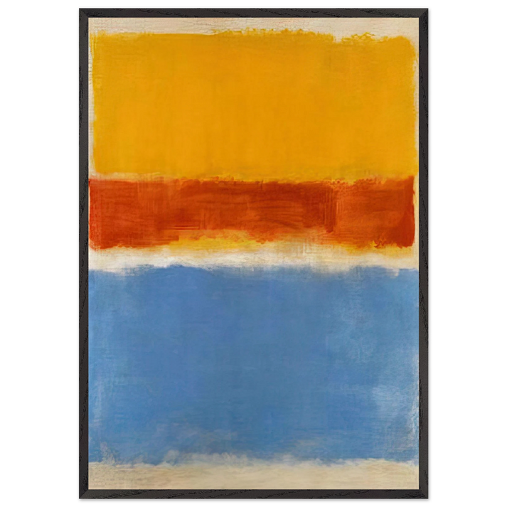 Untitled Yellow Red and Blue - 1953 - Mark Rothko 70x100 cm / 28x40 inches Framed Art Print – Black Wooden Frame