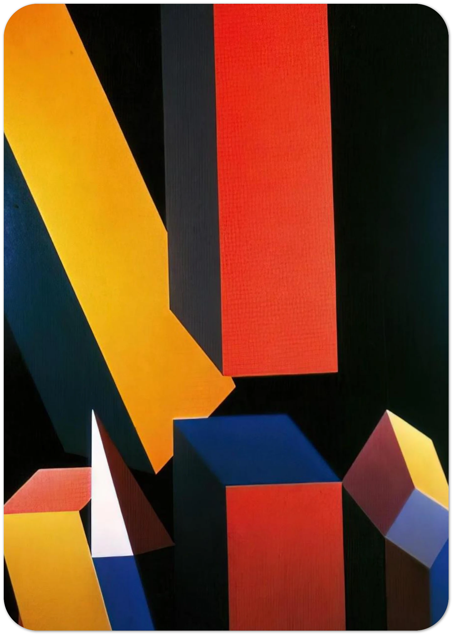 Byzantium - Hard Edge Painting By Miriam Schapiro Pack of 10 Post Cards | Miriam Schapiro Post Cards | A6 (10.5 x 14.8 cm) - 4.1 x 5.8 inches